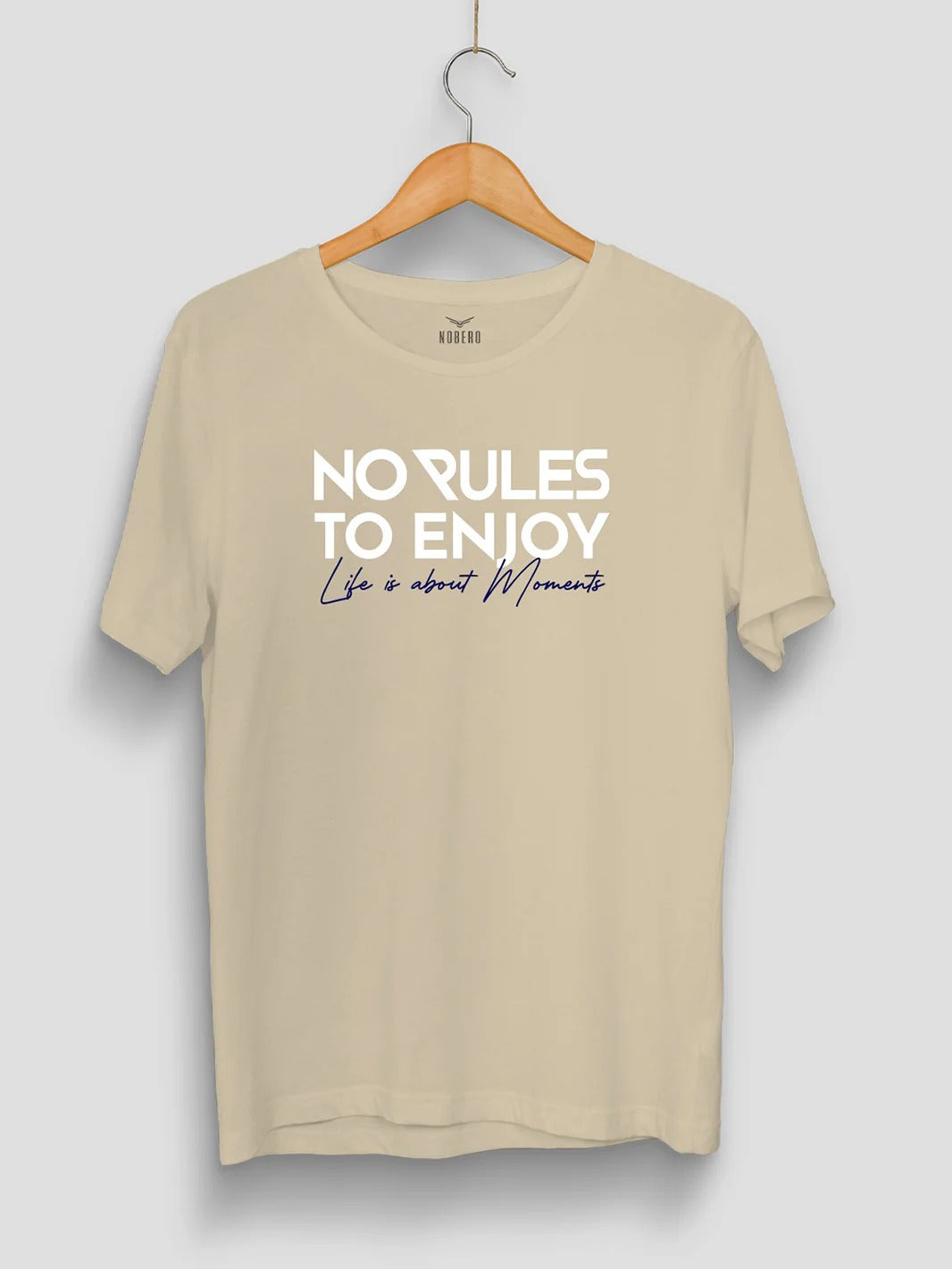 No Rules To Enjoy Graphic T-Shirt – Life is About Moments Premium Cotton Unisex Tee