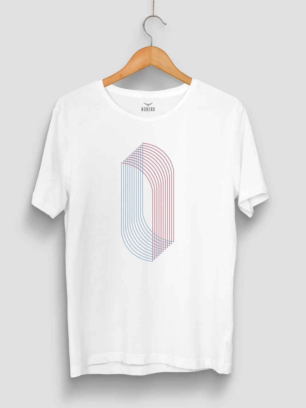 Geometric Loop Line Art Graphic T-Shirt – Minimalist Abstract Unisex Cotton Tee