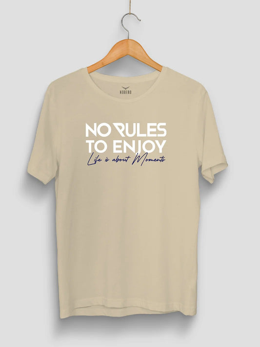 No Rules To Enjoy Graphic T-Shirt – Life is About Moments Premium Cotton Unisex Tee