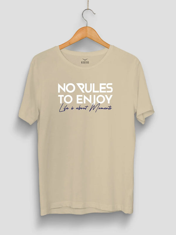 No Rules To Enjoy Graphic T-Shirt – Life is About Moments Premium Cotton Unisex Tee